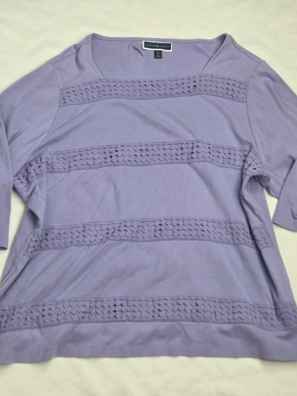 light purple Karen Scott top womens size 3X